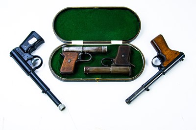 Lot 532 - Four vintage air pistols comprising two...