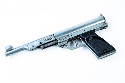 Lot 535 - RECORD; a .177 break barrel air pistol fitted...