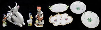 Lot 772 - HEREND; a collection of figures comprising a...