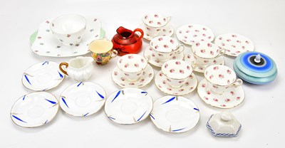 Lot 1423 - SHELLEY; a small selection of bone china...