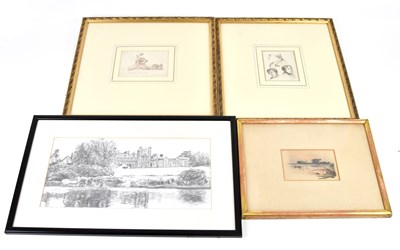 Lot 1736 - UNATTRIBUTED; 20th century pencil drawing,...