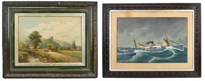 Lot 1738 - UNATTRIBUTED; watercolour maritime scene,...