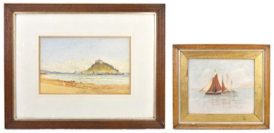 Lot 1739 - V WILSON; oil on canvas maritime scene, 26 x...
