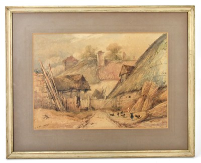 Lot 1741 - G R VAWSER SNR; watercolour, thatched cottage,...