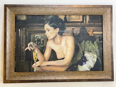 Lot 167 - STEPHEN COLLETT; oil on canvas, study of a...