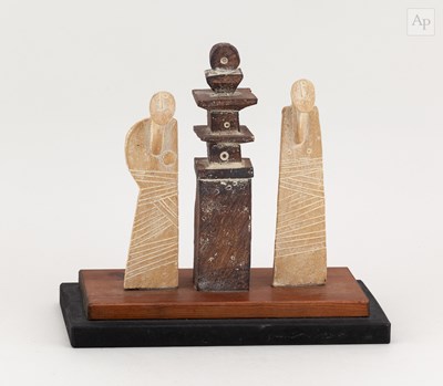 Lot 334 - JOHN MALTBY (1936-2020); 'Two Figures and an...