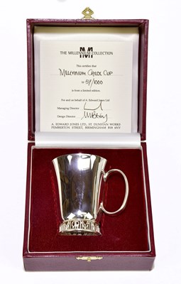 Lot 1272 - A.E JONES; an Elizabeth II hallmarked silver...