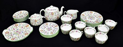 Lot 1642 - MINTON; a thirty piece part tea service in the...