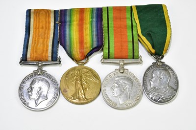 Lot 485A - A WWI group of four medals, comprising of a...