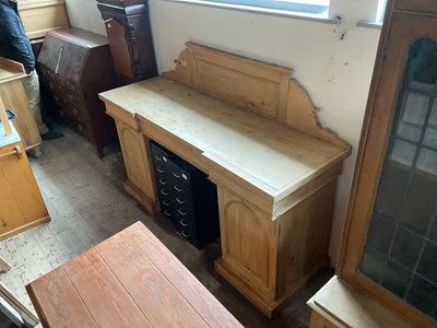 Lot 1 - A Victorian pine inverted breakfront twin...