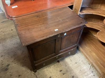 Lot 7 - An 18th century and later oak chest with...