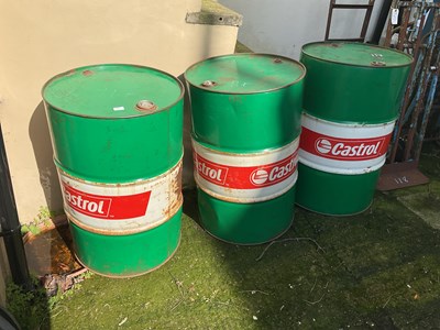 Lot 117 - CASTROL; three advertising oil drums, height...