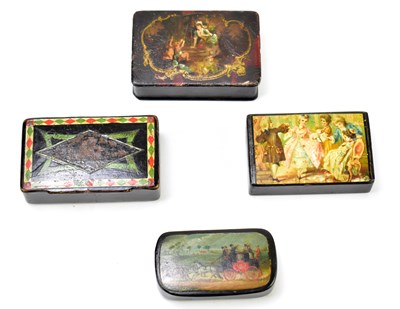 Lot 12 - Four 19th century snuff boxes