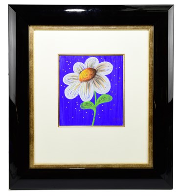 Lot 710 - KELLY JANE; pastel, a stylised flower, signed...