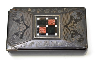 Lot 17 - A 19th century papier-mâché snuff boxes