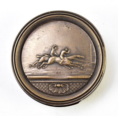 Lot 25 - A 19th century silver plated and lacquered snuff box