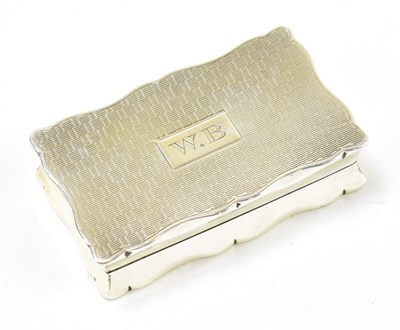 Lot 1120 - E J TREVITT & SONS; a George V hallmarked silver snuff box