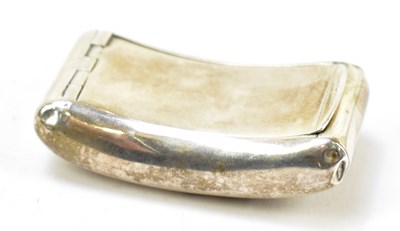Lot 1128 - HILLIARD & THOMASON; a Victorian hallmarked silver snuff box of curved form