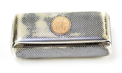 Lot 1206 - A Continental white metal Niello snuff box