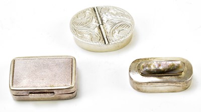 Lot 1123 - A modern sterling silver twin section pill box