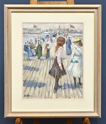Lot 747 - TOM DURKIN (1928-1990); oil on canvas, figures...