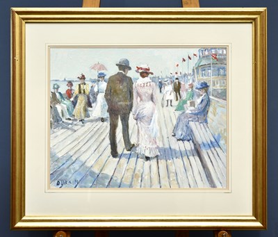 Lot 748 - TOM DURKIN (1928-1990); oil on board, figures...