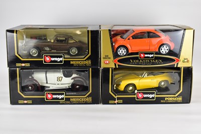 Lot 330 - BURAGO; four boxed diecast scale model...
