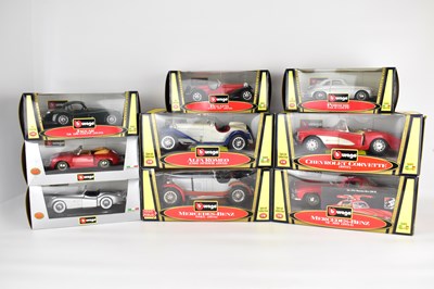Lot 348 - BURAGO; nine diecast scale model boxed...