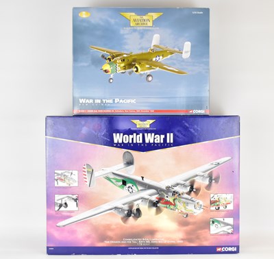 Lot 366 - CORGI; two collectors' WWII scale model...