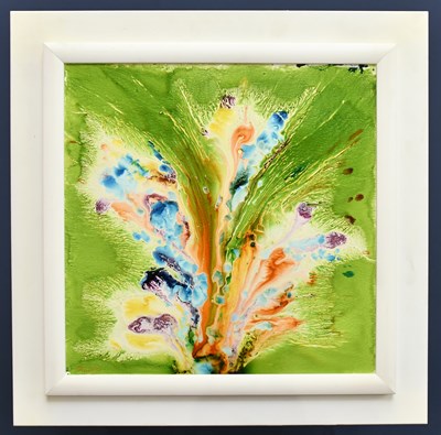 Lot 774 - PHILIPPE AIRD; mixed media on board, abstract,...