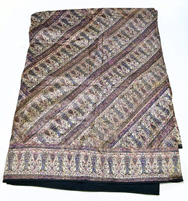 Lot 1138 - A Persian silk bedspread, decorated with...