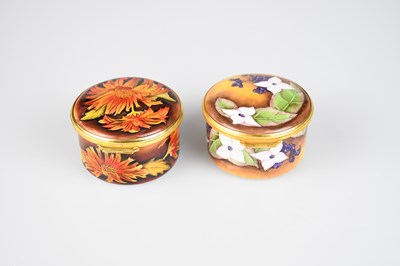 Lot 108 - AMANDA ROSE FOR MOORCROFT; an enamel circular...