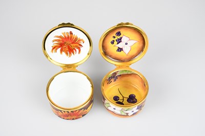 Lot 108 - AMANDA ROSE FOR MOORCROFT; an enamel circular...