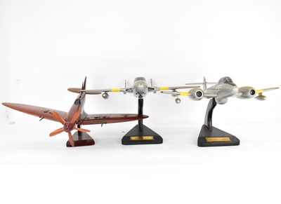 Lot 357 - Three model aircraft on display stands,...