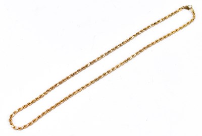 Lot 1230 - A yellow metal fancy link necklace