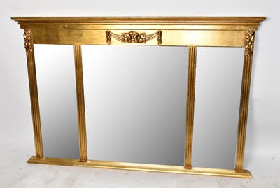 Lot 1732 - A modern Regency style gilt overmantel mirror