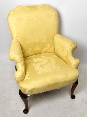 Lot 1607 - A George II style mahogany library chair