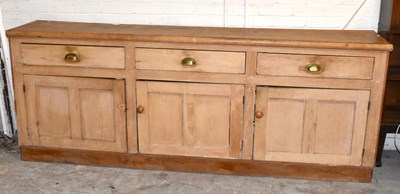 Lot 1570 - A Victorian and later pine country kitchen dresser