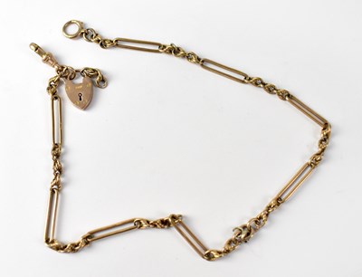 Lot 954 - A 19th century 9ct rose gold watch chain