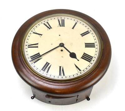 Lot 1501 - A 19th century mahogany fusee eight day wall time piece