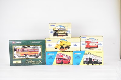 Lot 345 - CORGI CLASSICS; six boxed various transport...