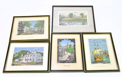 Lot 1145 - A group of five Macclesfield silks to include...