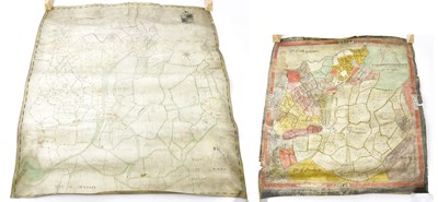 Lot 830 - A map of the local area, dated to the back,...