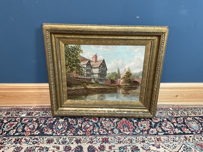 Lot 1519 - ALBERT DUNINGTON; oil on canvas, "The Old...