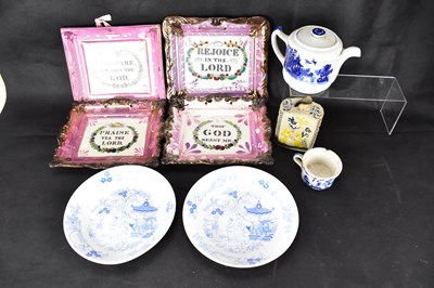 Lot 520 - Various items of 19th century ceramics to...