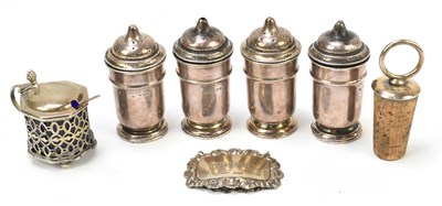 Lot 1130 - VINERS LTD; four silver condiments