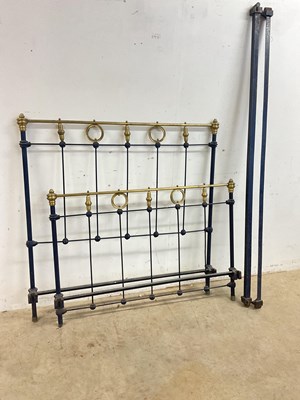 Lot 541 - A French brass painted single bed.