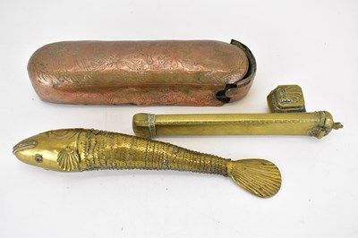 Lot 577 - A 19th century Middle Eastern brass...