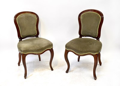 Lot 42 - A set of our Victorian mahogany balloon back...