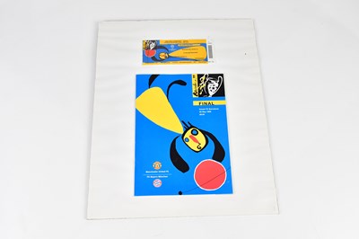 Lot 5232 - MANCHESTER UNITED; a framed ticket stub and...